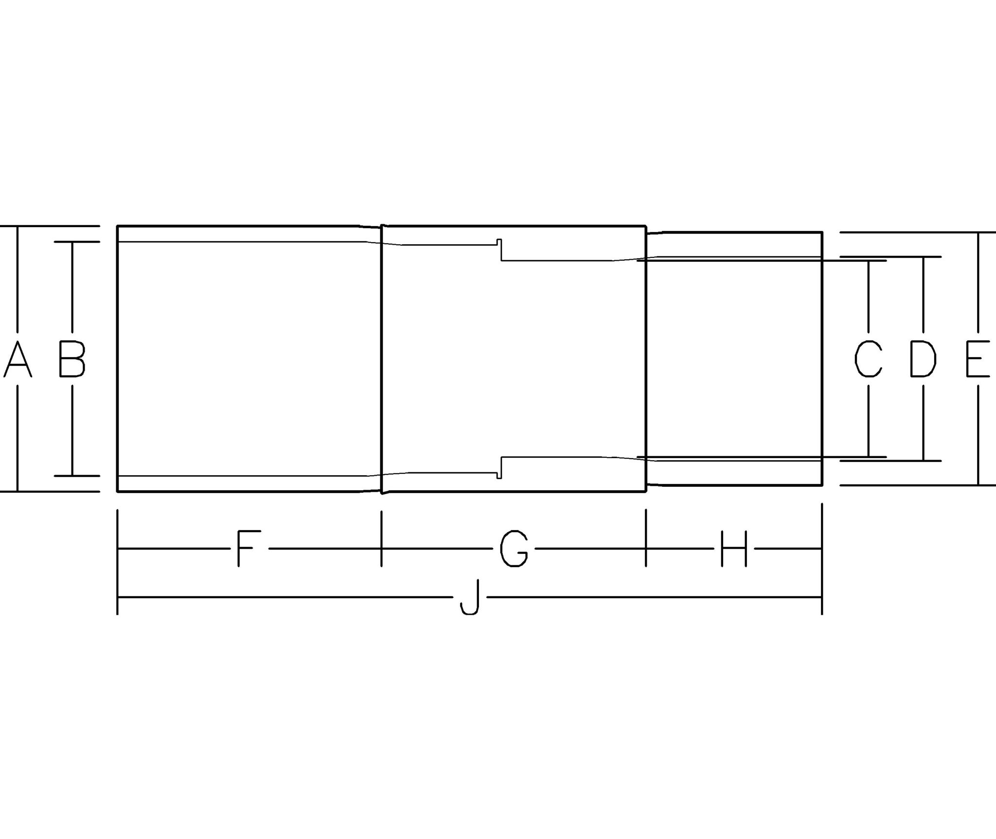 Series 732 Transition for Ductile Iron Size PVC/HDPE PolyCam, Inc.®